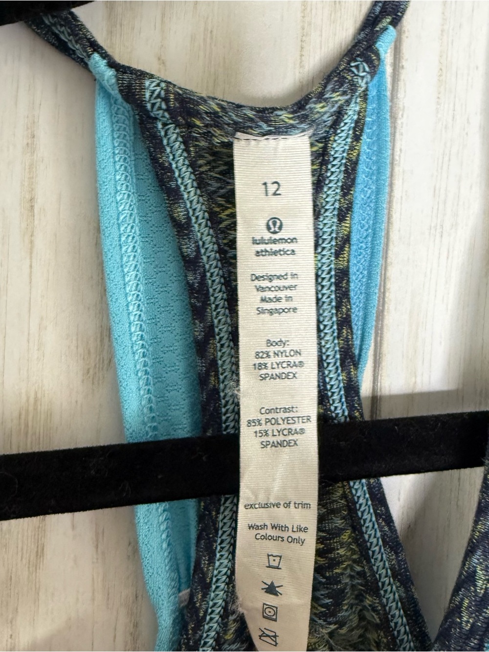 lululemon athletica Light Blue and black no limits tank 12 - Picture 3 of 5